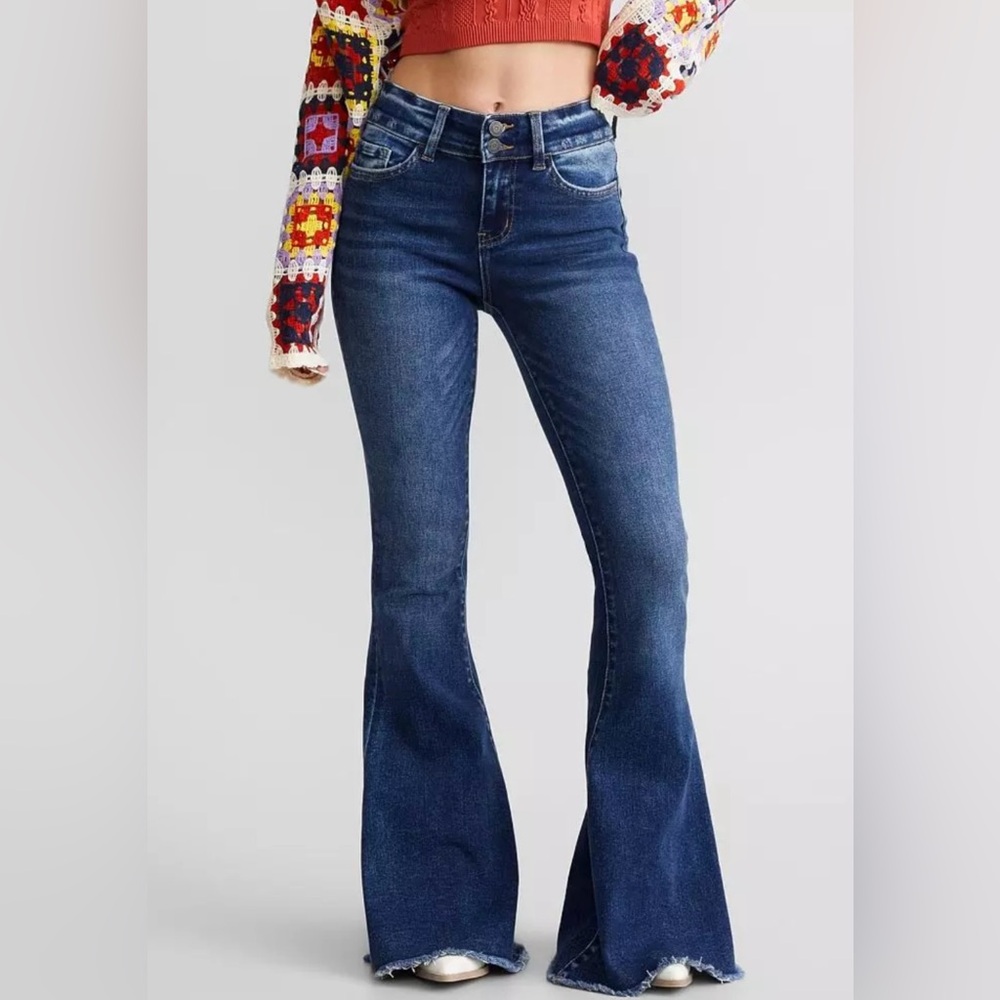 Flying Monkey Dark Blue high rise extreme flare
